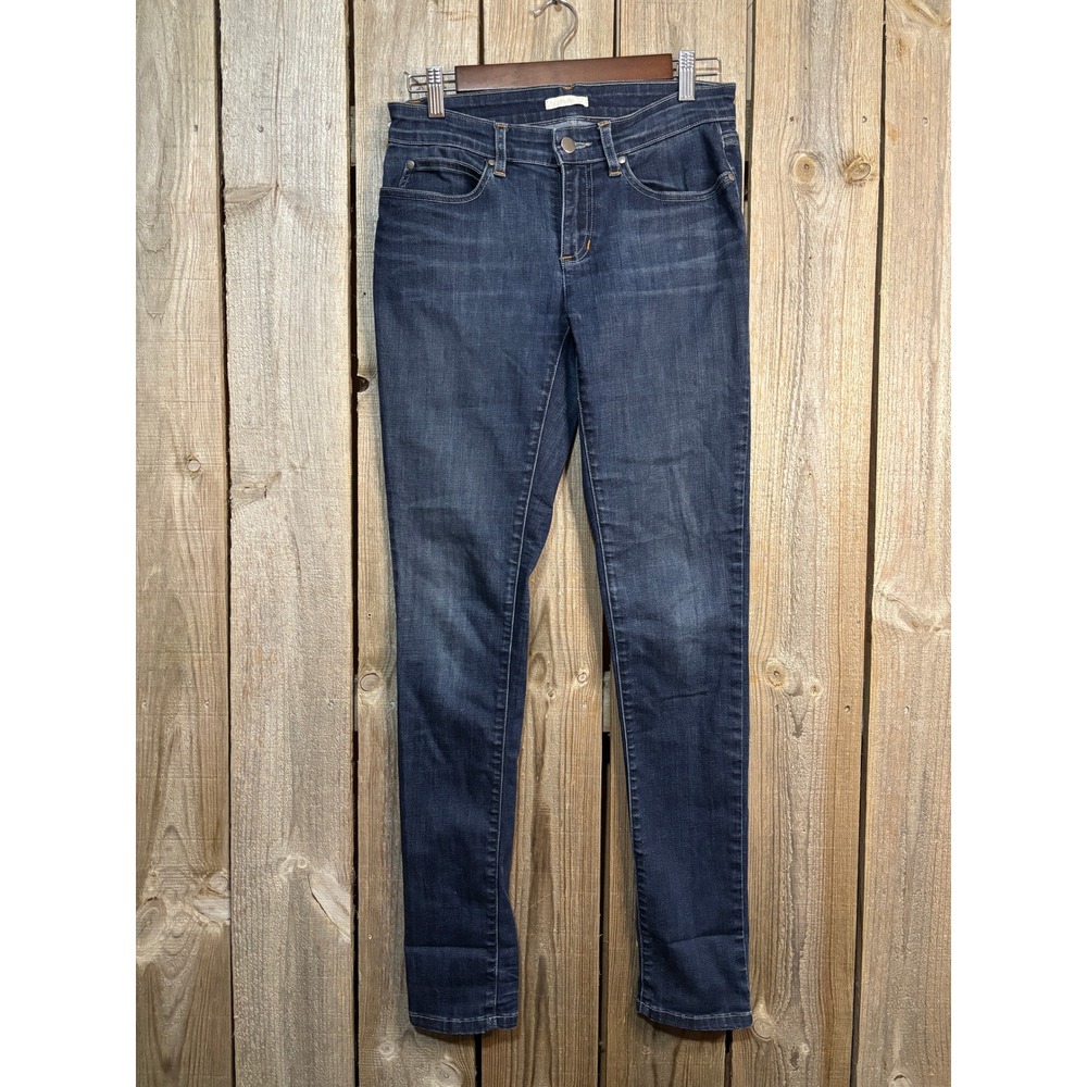 Eileen Fisher Womens Organic Cotton Skinny Jeans Dark Wash Blue Size 2 S4MDN
